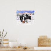 Pferde im Schwarzwald Poster (Küche)