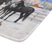 Pferde im Schwarzwald Schneidebrett (Ecke)