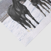 Pferde im Schwarzwald Seidenpapier (Ausschnitt)