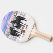 Pferde im Schwarzwald Tischtennis Schläger (Seitenansicht)