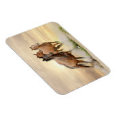 Pferde im Sonnenuntergang Magnet (Rechte Seite)