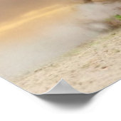 Pferde im Sonnenuntergang Poster (Ecke)