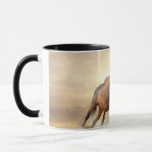 Pferde im Sonnenuntergang Tasse (Links)