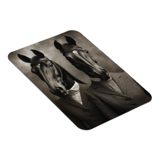 Pferde in Anzügen Magnet (Rechte Seite)