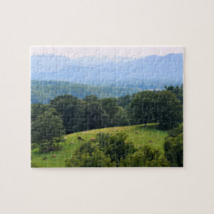 Pferde in den Blue Ridge Mountains - 8 x 10 Zoll Puzzle
