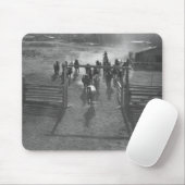 Pferde in den Pferch Mousepad (Mit Mouse)