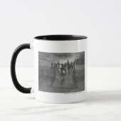 Pferde in den Pferch Tasse (Links)