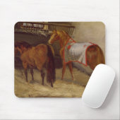 Pferde in den Ställen Mousepad (Mit Mouse)