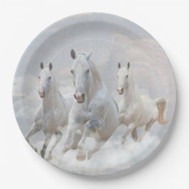 Pferde in den Wolken Pappteller