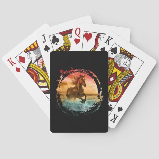PFERDE IN DER SAISHORE SPIELKARTEN (Rückseite)
