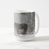 Pferde in der Schnee-Tasse Kaffeetasse (VorderseiteRechts)