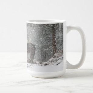Pferde in der Schnee-Tasse Kaffeetasse