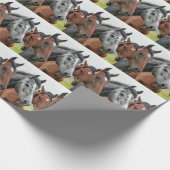 Pferde in der Weide Geschenkpapier (Ecke)