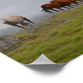 Pferde in der Weide Poster (Ecke)