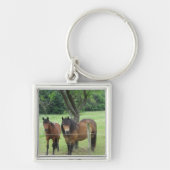 Pferde in der Weide Schlüsselanhänger (Vorne)