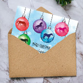 Pferde in der Weihnachtsbälle-Karte Karte