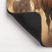 Pferde in der Wüste Mousepad (Ecke)