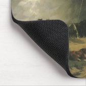 Pferde in einem Regensturm (Pferde) Mousepad (Ecke)