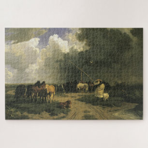 Pferde in einem Regensturm (Pferde) Puzzle