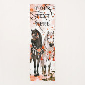 Pferde in einem Roten Wald Custom doppelseitig Yogamatte (Vorderseite)