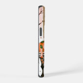 Pferde in einem Roten Wald-Individuelle Name iPhone 15 Hülle (Rechte Seite)