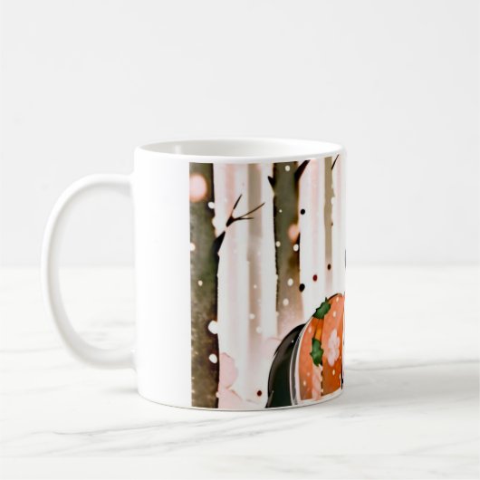 Pferde in einem Roten Wald Kaffeetasse (Links)