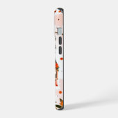 Pferde in einem roten Wald mit individuellem Namen iPhone 15 Hülle (Linke Seite)