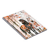 Pferde in einem Roten Wald Notizblock (Rechte Seite)