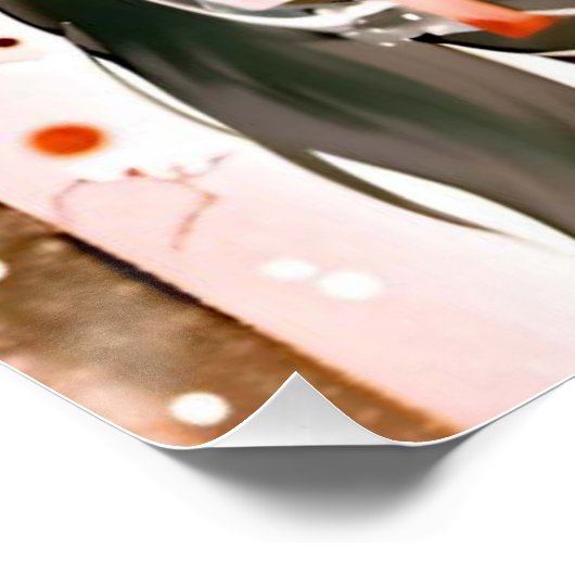 Pferde in einem Roten Wald Poster (Ecke)