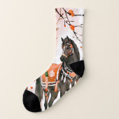 Pferde in einem Roten Wald Socken (Links - Außen)