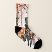 Pferde in einem Roten Wald Socken (Links - Innen)