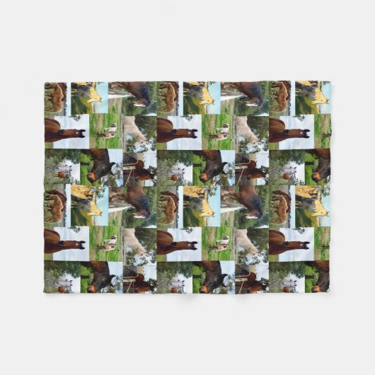 Pferde in einer Fotomaterial, Fleecedecke (Vorderseite (Horizontal))