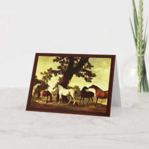 Pferde in einer Landschaft von Stubbs George Karte
