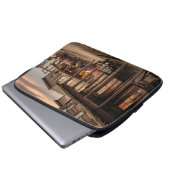 Pferde in einer Western-Stadt Laptopschutzhülle (Vorne Knopf)