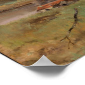 Pferde in einer Wiese Degas Kunstdruckerei Poster (Ecke)