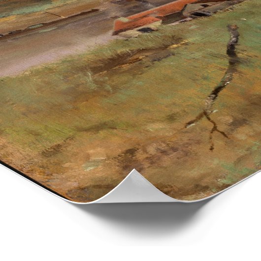 Pferde in einer Wiese Degas Kunstdruckerei Poster (Ecke)