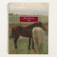 Pferde in einer Wiese - Edgar Degas