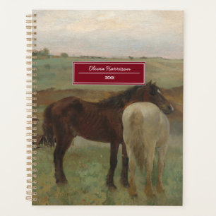 Pferde in einer Wiese - Edgar Degas Planer