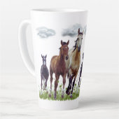 Pferde in einer Wiese-Tasse Milchtasse (Linke Ecke)