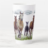 Pferde in einer Wiese-Tasse Milchtasse (Vorderseite)