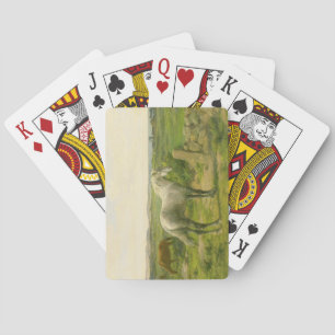Pferde in Meeresnähe (von Rosa Bonheur) Spielkarten