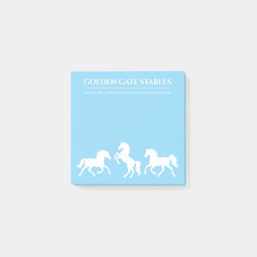 Pferde in Motion Pferdestall oder Ranch Post-it Klebezettel (Vorderseite)