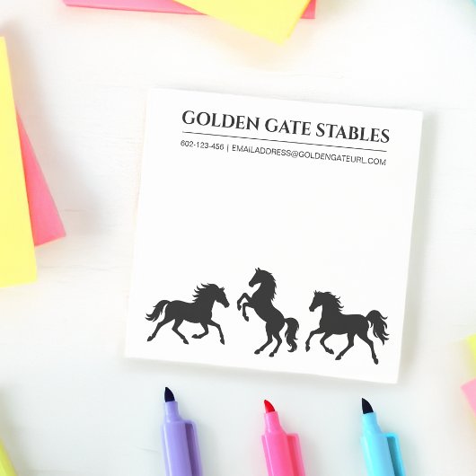 Pferde in Motion Pferdestall oder Ranch Post-it Klebezettel
