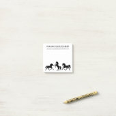 Pferde in Motion Pferdestall oder Ranch Post-it Klebezettel (Auf Schreibtisch)