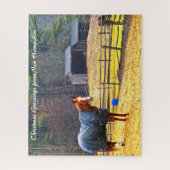 Pferde in New Hampshire.Weihnachtsgrüße Puzzle (Vertikal)