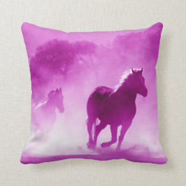 Pferde in Rosa Kissen