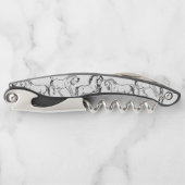 Pferde in Silhouette Kellnermesser (Vorderseite)