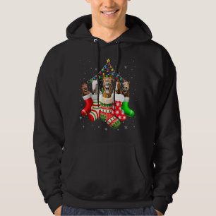 Pferde in Socken Weihnachtslicht Pajama Funny Hors Hoodie