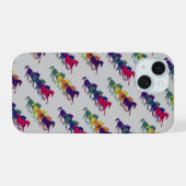Pferde iPhone 15 Hülle (Rückseite (Horizontal))