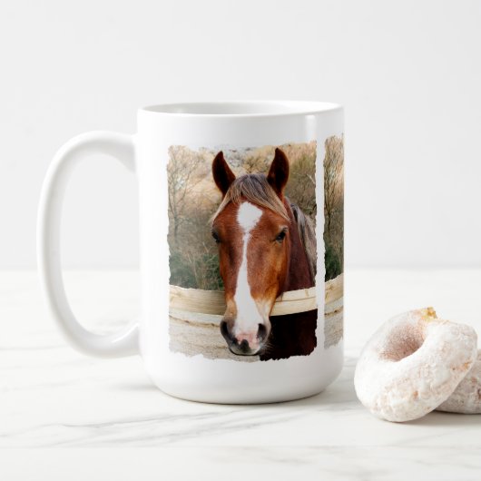 PFERDE KAFFEETASSE (Mit Donut)